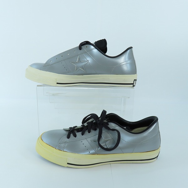 実際に弊社で買取させて頂いたCONVERSE/コンバース ONE STAR OX ワンスター レザー シルバー/9の画像 3枚目