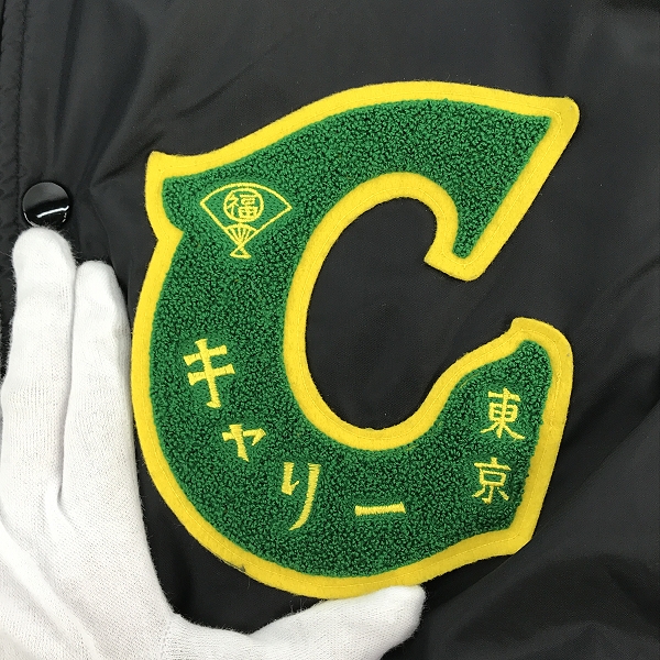 実際に弊社で買取させて頂いたCALEE SUPPLY Co./キャリー 18AW ワッペン付き 裏ボア Nylon Coach Jacket/ナイロン コーチジャケット Lの画像 5枚目