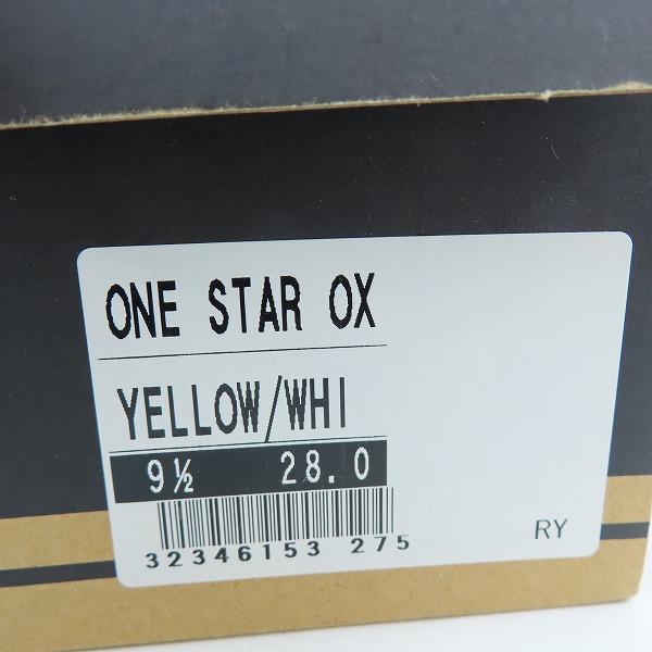 実際に弊社で買取させて頂いた【未使用】CONVERSE/コンバース ONESTAR OX ワンスター YELLOW/WHITE スニーカー /9.5の画像 7枚目
