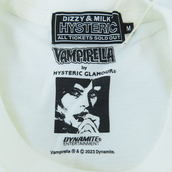 実際に弊社で買取させて頂いた【未使用】HYSTERIC GLAMOUR/ヒステリックグラマー VAMPIRELLA SPECIAL ISSUE プリント Tシャツ 02232CT09/Mの画像 2枚目