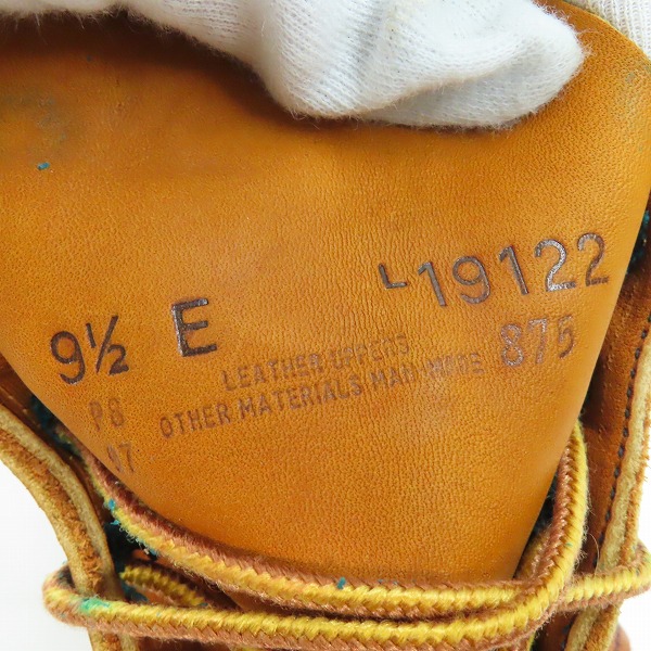 実際に弊社で買取させて頂いたRED WING/レッドウィング 犬刻印 アイリッシュセッター ブーツ 875/9.5Eの画像 5枚目