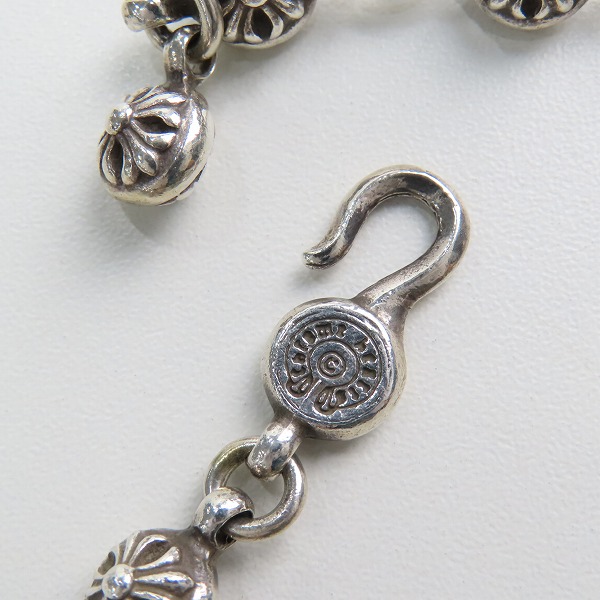 実際に弊社で買取させて頂いた【インボイス有】CHROME HEARTS/クロムハーツ #1 クロスボールブレスレットの画像 5枚目
