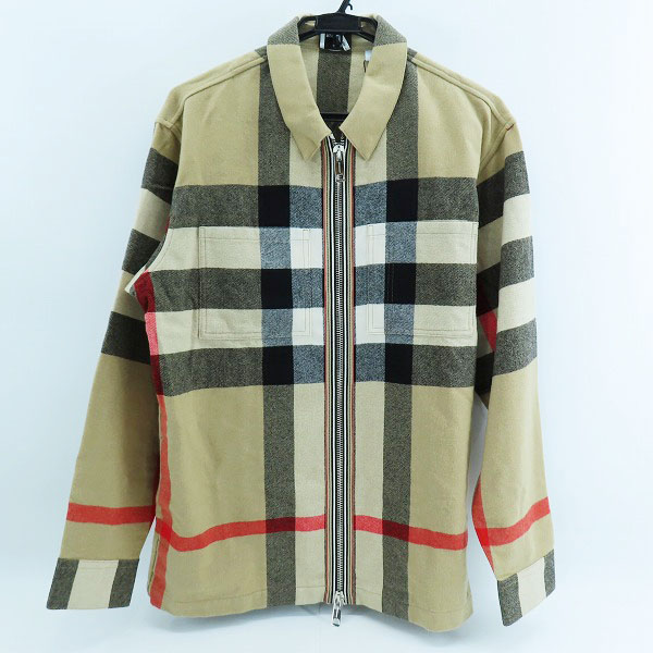 実際に弊社で買取させて頂いた【未使用】BURBERRY/バーバリー ジップアップ バーバリーチェック シャツジャケット 8050135/M