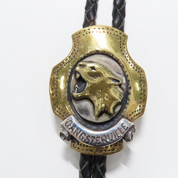 実際に弊社で買取させて頂いた(3)GANGSTERVILLE×Galcia/ギャングスタービル×ガルシア パンサー ボロタイ シルバー×真鍮の画像 1枚目