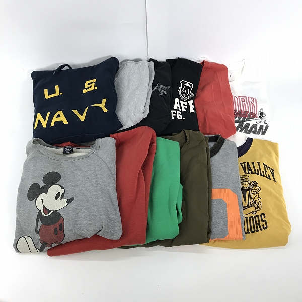 実際に弊社で買取させて頂いた【おまとめ】ナイキ/アビレックス/チャンピオン 他  プルオーバーフーディー/Tシャツ/長袖スウェット