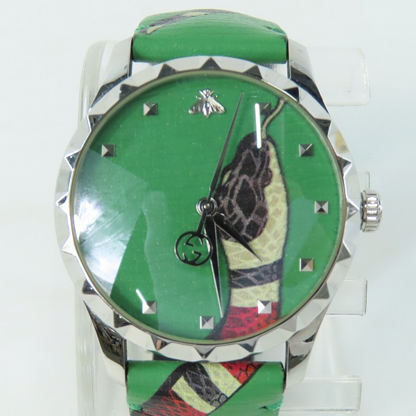 実際に弊社で買取させて頂いたGUCCI/グッチ Gタイムレス bee スネーク ウォッチ/腕時計 クォーツ 126.4【動作未確認】