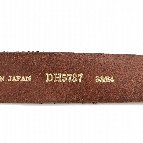 実際に弊社で買取させて頂いたVINTAGE WORKS/ヴィンテージ ワークス レザーベルト DH5737 33/84の画像 5枚目