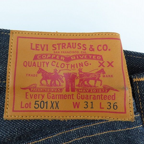実際に弊社で買取させて頂いた【未使用】LEVI'S/リーバイス LVC 501XX 19221-0001 シンチバック リジッドデニム/W31/L36の画像 3枚目