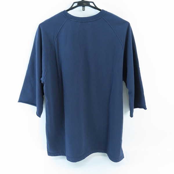 実際に弊社で買取させて頂いたBLUEBLUE/ブルーブルー スビンギザコットン BBエンブロイダリー カットオフ ライトスウェットシャツ ネイビー 1007749/2の画像 1枚目