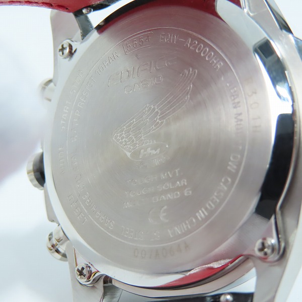 実際に弊社で買取させて頂いた【未使用】CASIO×EDIFICE/カシオ×エディフィス Honda Racing Limited Edition/ホンダレーシング 腕時計 EQW-A2000HR-1AJRの画像 4枚目