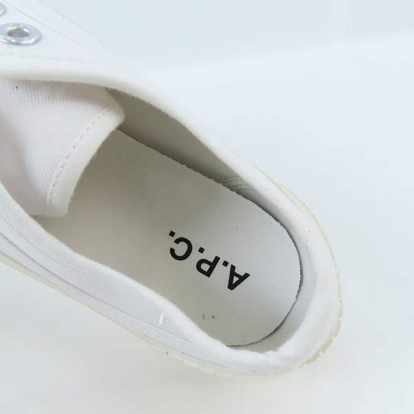 実際に弊社で買取させて頂いたA.P.C/アーペーセー IGGY BASSE ローカットスニーカー/41の画像 4枚目
