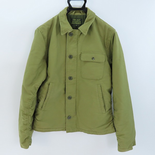 実際に弊社で買取させて頂いたKEATON CHASE/キートンチェイス R&VINTAGE/アールアンドヴィンテージ A-2 DECK JACKET/40