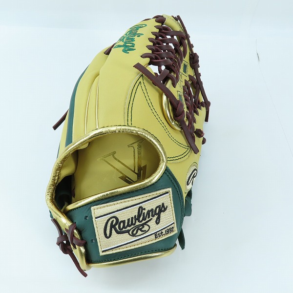 実際に弊社で買取させて頂いたRawlings/ローリングス ハイパーテックカラーシンク 軟式/外野手/右投げ用 グローブ/グラブ GR4AHTCY719の画像 3枚目