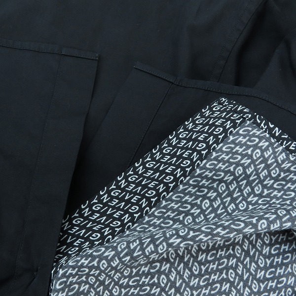 実際に弊社で買取させて頂いたGIVENCHY/ジバンシィ ロゴ総柄ドッキング/フェイクレイヤード 長袖シャツ BM60MH109F/38の画像 5枚目