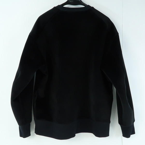 実際に弊社で買取させて頂いたY-3/ワイスリー U SQUARE VELVET SPACER CREW SWEATSHIRT/ベロアクルーネックスウェットトレーナー HB3339/Sの画像 1枚目