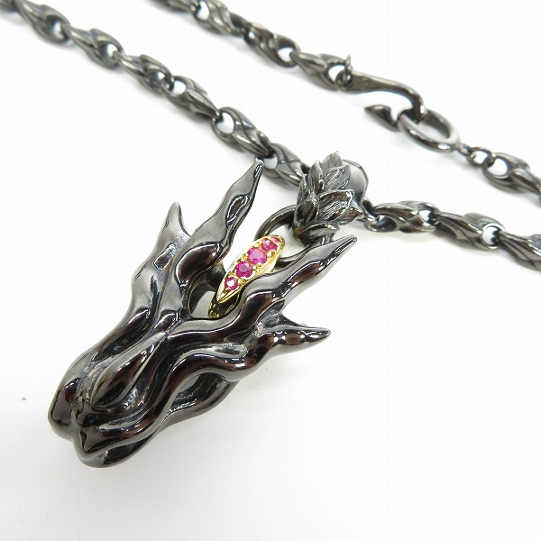 実際に弊社で買取させて頂いた【カスタム】Bloody Mary/ブラッディマリー GOD/ゴッド/神 ペンダント K18/ルビー クローリンクチェーン/ルテニウムコーティング