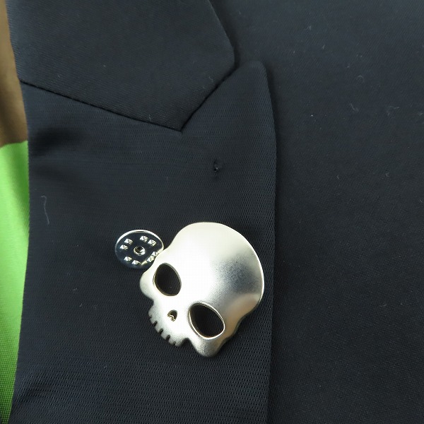 実際に弊社で買取させて頂いたHYDROGEN/ハイドロゲン スカルラペルピン テーラードジャケット/44の画像 2枚目