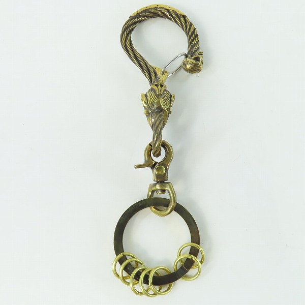 実際に弊社で買取させて頂いた(1)Gangsterville×galcia/ギャングスタービル×ガルシア キーホルダー DEVIL/デビル ブラス 真鍮 キーフック 15cmの画像 2枚目