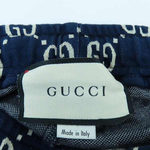 実際に弊社で買取させて頂いた【JPタグ】GUCCI/グッチ 18AW GGジャカード ジョギングパンツ/ジョガーパンツ/トラックパンツ 496920 X9V05/Sの画像 2枚目
