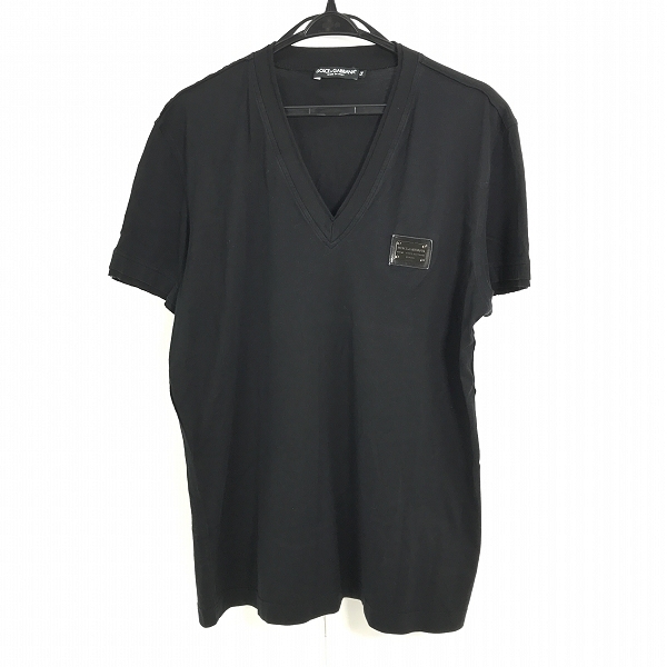 実際に弊社で買取させて頂いたDOLCE&GABBANA/ドルチェ&ガッバーナ 刺繍プレート Vネック Tシャツ カットソー GT-G812G/54