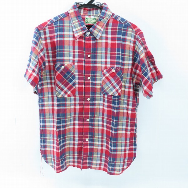 実際に弊社で買取させて頂いたSUGAR CANE/シュガーケーン チェック柄 半袖 シャツ SC36929 M