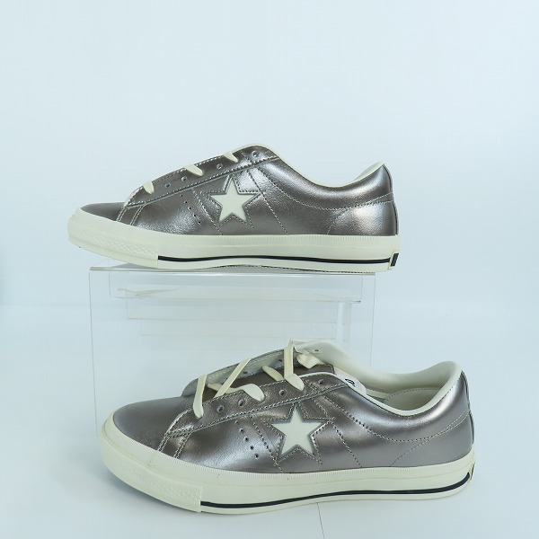実際に弊社で買取させて頂いたCONVERSE/コンバース One Star ワンスター Enamel Leather Ox Silver 1C016/28の画像 3枚目