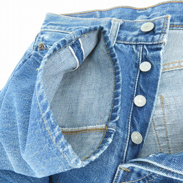 実際に弊社で買取させて頂いたLEVI'S/リーバイス 501 66前期 ボタン裏刻印6 足長R ビッグE ヴィンテージ/ビンテージ デニムパンツの画像 5枚目