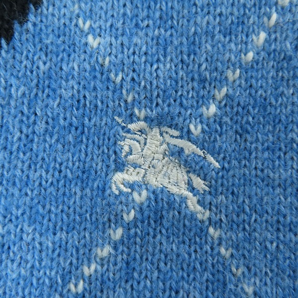 実際に弊社で買取させて頂いたBURBERRY BLUE LABEL/バーバリーブルーレーベル  アーガイルマフラーの画像 2枚目