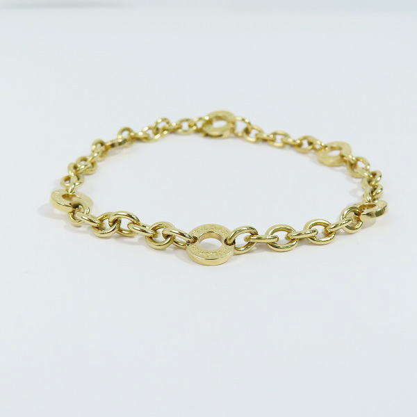 実際に弊社で買取させて頂いたBVLGARI/ブルガリ ブルガリブルガリ AU750/K18YG/イエローゴールド リンクブレスレット の画像 1枚目