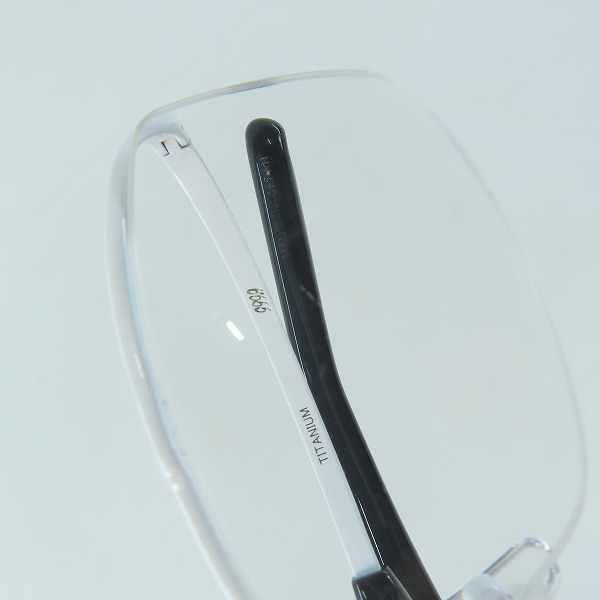 実際に弊社で買取させて頂いた999.9/フォーナインズ メガネフレーム アイウェア/メタルブロウフレーム S-880Tの画像 8枚目