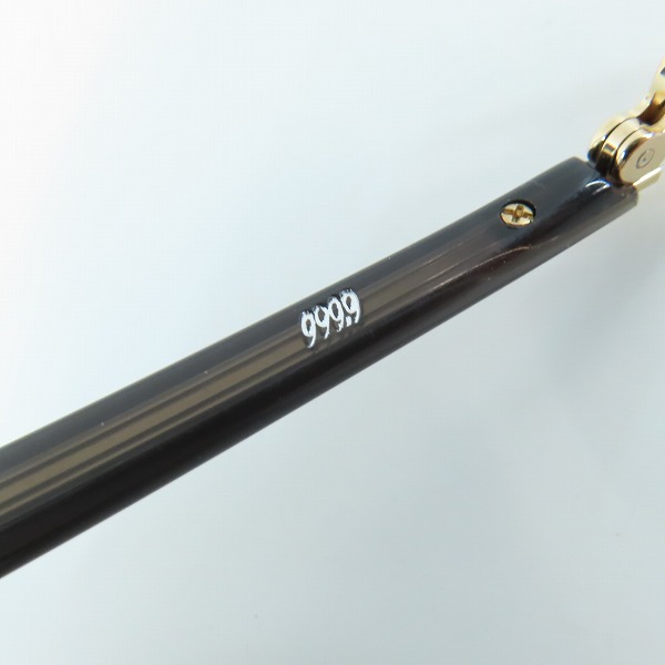 実際に弊社で買取させて頂いた999.9/フォーナインズ メガネフレーム アイウェア アンティークゴールド S-645Tの画像 5枚目