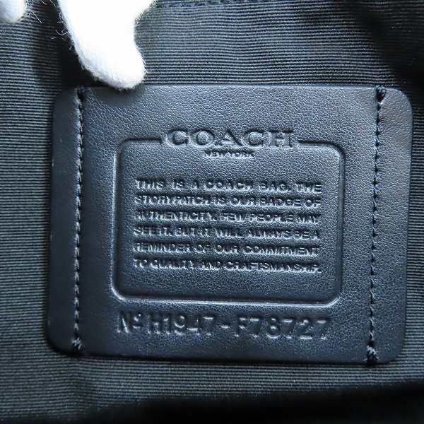 実際に弊社で買取させて頂いたCOACH/コーチ シグネチャー柄  ベルト/ウエストバッグ ボディ/ショルダーバッグ F78727の画像 3枚目