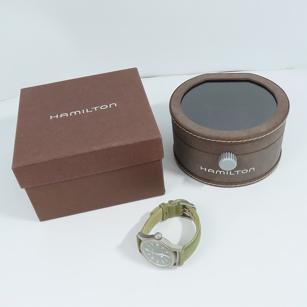 実際に弊社で買取させて頂いたHAMILTON/ハミルトン Khaki/カーキ フィールド 手巻き 腕時計/ウォッチ H694190の画像 6枚目