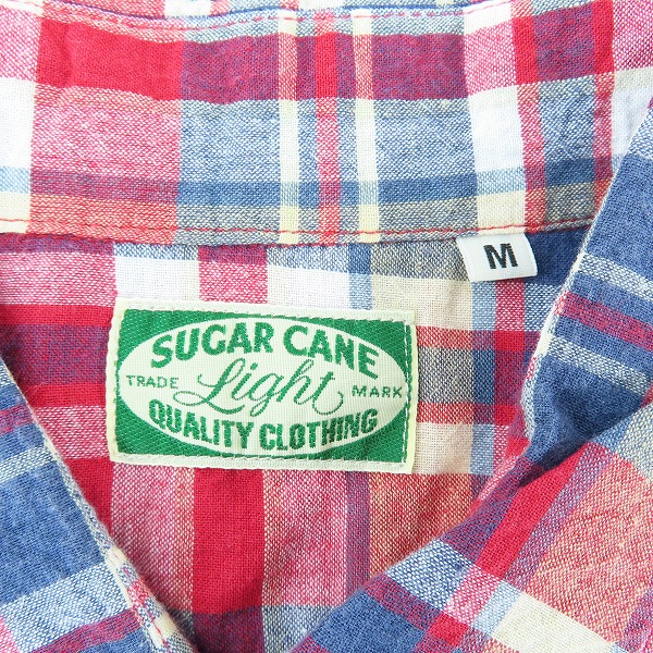 実際に弊社で買取させて頂いたSUGAR CANE/シュガーケーン チェック柄 半袖 シャツ SC36929 Mの画像 2枚目