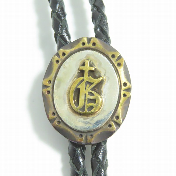 実際に弊社で買取させて頂いた(2)GANGSTERVILLE×Galcia/ギャングスタービル×ガルシア G ループタイ/ボロタイ/ブラス/シルバーの画像 1枚目