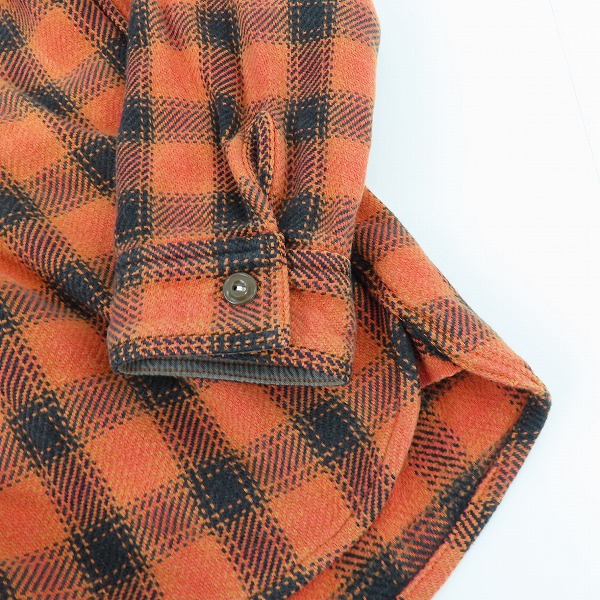 実際に弊社で買取させて頂いたGLORY PARK/グローリーパーク THE FLAT HEAD/フラットヘッド 長袖ネルシャツ オレンジ系 38の画像 7枚目