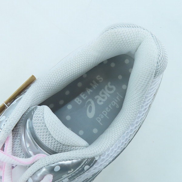実際に弊社で買取させて頂いた【未使用】asics×BEAMS×Papergirl/アシックス×ビームス×ペーパーガール GT-2160 ローカットスニーカー 1203A427-100/27.5の画像 4枚目