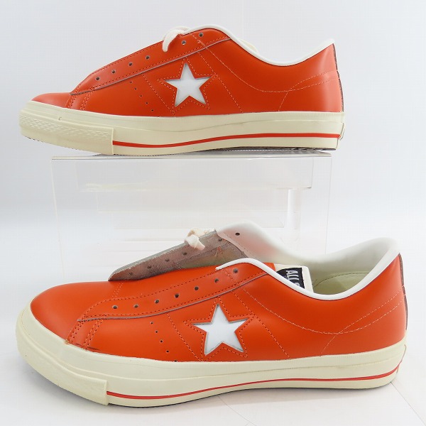 実際に弊社で買取させて頂いた【未使用】CONVERSE/コンバース 90's/ヴィンテージ ONE STAR OX/ワンスター ORANGE/オレンジ/9.5の画像 3枚目