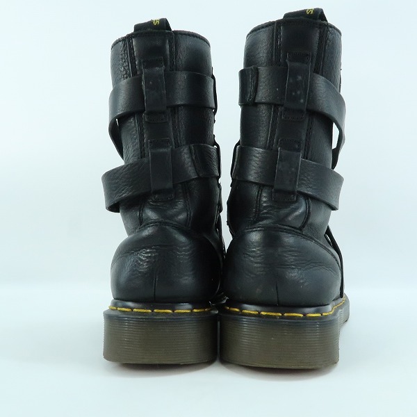 実際に弊社で買取させて頂いたYOHJI YAMAMOTO pour homme×Dr.Martens/ヨウジヤマモト×ドクターマーチン 07AW ベルトストラップブーツ 12303001/UK9の画像 1枚目