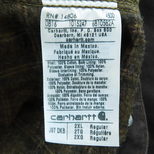 実際に弊社で買取させて頂いたcarhartt/カーハート デトロイト ジャケット/2XLの画像 3枚目