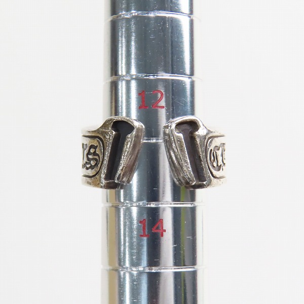 実際に弊社で買取させて頂いた【インボイス有】CHROME HEARTS/クロムハーツ ラージ スクロールラベルリング 12.5-13.5号の画像 6枚目