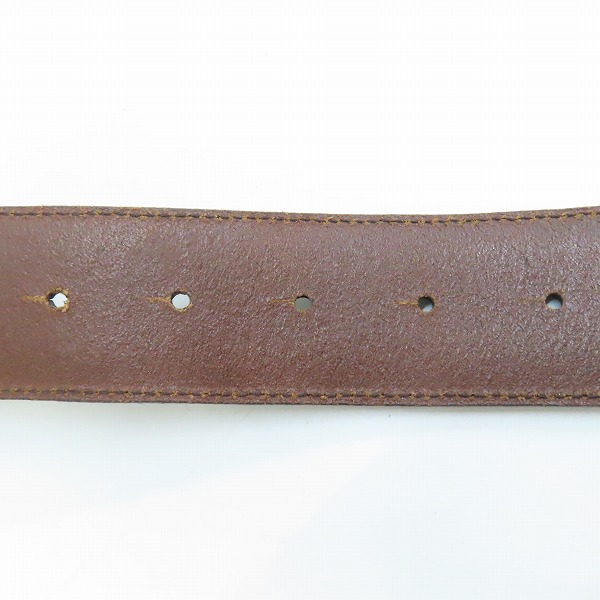 実際に弊社で買取させて頂いたDOLCE&GABBANA/ドルチェ&ガッバーナ オーバルバックル レザーベルト ブラウン/100cmの画像 5枚目