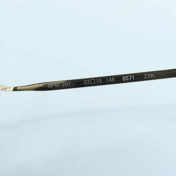 実際に弊社で買取させて頂いた999.9/フォーナインズ アイウェア/メガネフレーム NPM-207の画像 5枚目