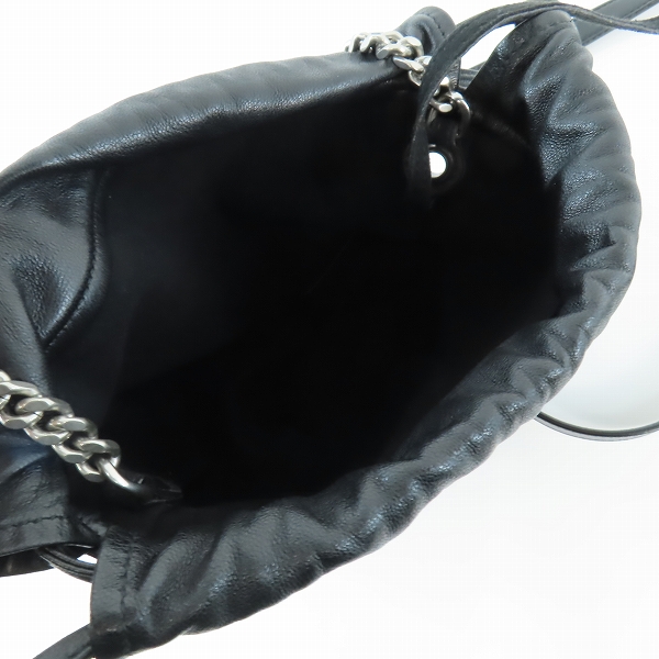実際に弊社で買取させて頂いたSaint Laurent/サンローラン Teddy Bucket Bag Leather Mini/テディバケットバッグ チェーンショルダー YSL583328 0619の画像 4枚目