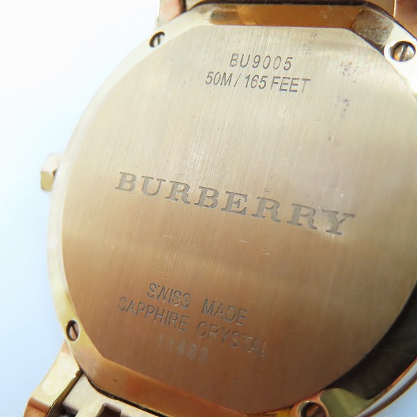 実際に弊社で買取させて頂いたBURBERRY/バーバリー  クォーツ  アナログ腕時計 BU9005【動作未確認】の画像 4枚目