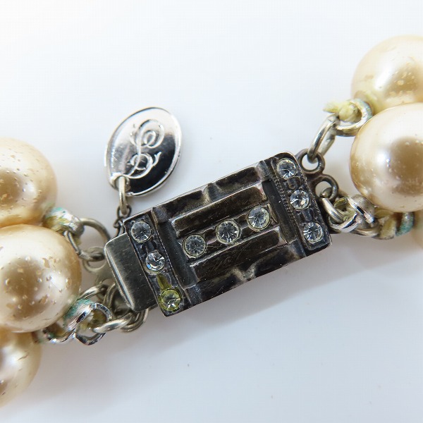 実際に弊社で買取させて頂いたFranklin Mint/フランクリンミント Jackie/ジャッキー 3連パール ネックレス の画像 3枚目