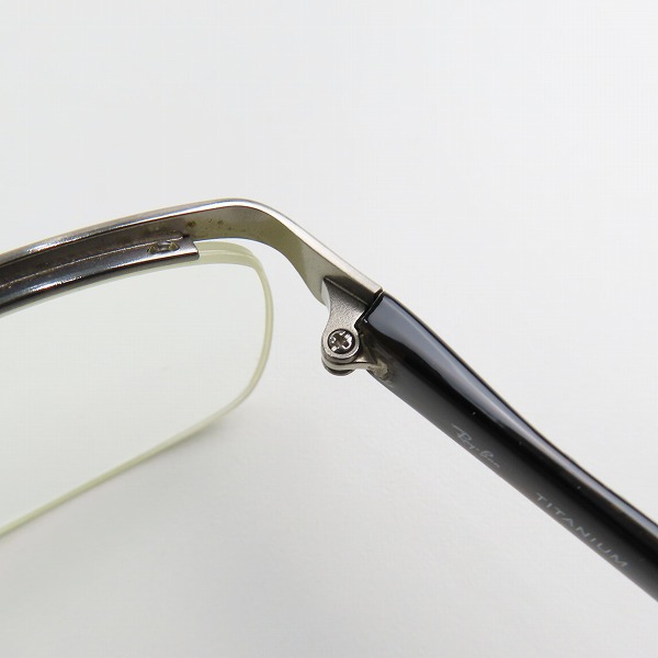 実際に弊社で買取させて頂いたRayBan/レイバン ハーフリム チタン 度入り眼鏡/メガネフレーム RB8696 1097の画像 4枚目