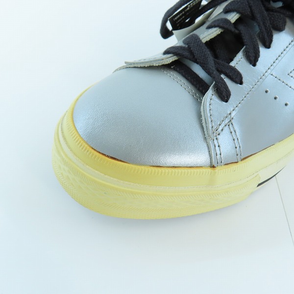 実際に弊社で買取させて頂いたCONVERSE/コンバース ONE STAR OX ワンスター レザー シルバー/9の画像 7枚目