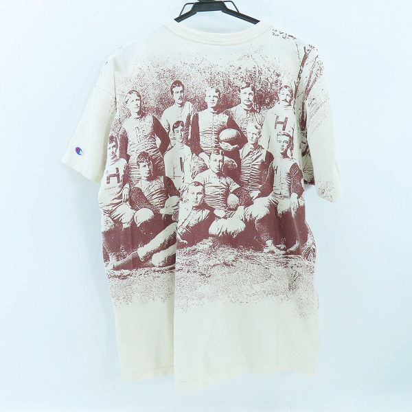 実際に弊社で買取させて頂いたChampion/チャンピオン 80S/Harvard vs YALE/ハーバード大学vs イエール大学 アメフト試合 Tシャツ XLの画像 1枚目