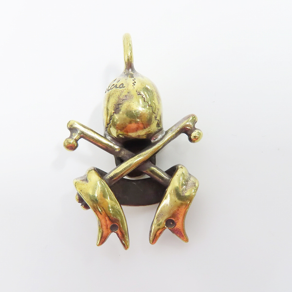実際に弊社で買取させて頂いた（3）GANGSTERVILLE×Galcia/ギャングスタービル×ガルシア SKULL/スカル ブラス/真鍮 ペンダントトップの画像 2枚目